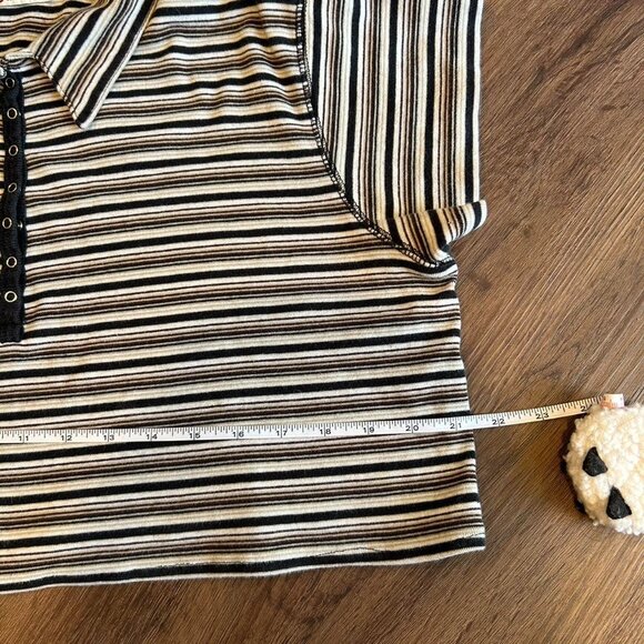 vintage 90s y2k faded glory button up snap cropped polo shirt - Picture 3 of 5